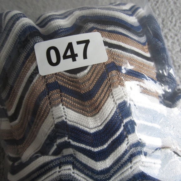 Chico's Travelers Cardigan sweater  size 1 (M) Seafaring Blue Zig Zag Stitch - Picture 15 of 15